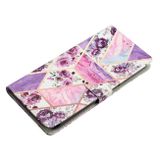 Peňaženkové kožené puzdro Colored na Oppo A38 - Purple Marble