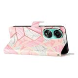 Peňaženkové kožené puzdro Colored na Oppo A38 - Pink Marble