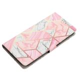 Peňaženkové kožené puzdro Colored na Oppo A38 - Pink Marble