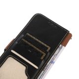 Peňaženkové kožené puzdro Crazy Horse Genuine na Xiaomi 14 - Čierna