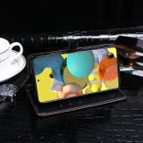 Peňaženkové kožené puzdro CROCODILE na Samsung Galaxy A51 5G - Tmavomodrá