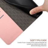 Peňaženkové kožené puzdro Rhombic Grid na Samsung Galaxy S24 5G - Ružová