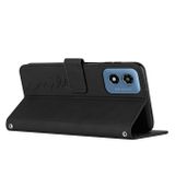 Peňaženkové kožené puzdro Heart na Motorola Moto G04/ G24 - Čierna