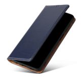 Peňaženkové kožené puzdro Fierre Shann na Galaxy A15 4G/ 5G - Modrá