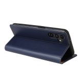 Peňaženkové kožené puzdro Fierre Shann na Galaxy A15 4G/ 5G - Modrá