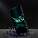 Peňaženkové 3D puzdro na Galaxy A35 5G - Odraz Motýľa