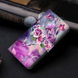 Peňaženkové 3D puzdro na Galaxy A35 5G - Ruža a Motýle