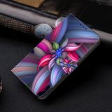 Peňaženkové 3D puzdro na Galaxy A35 5G - Farebná Kvetina