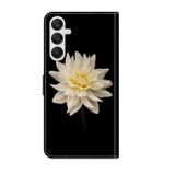 Peňaženkové 3D puzdro na Galaxy A55 5G - Biela Kvetina