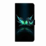 Peňaženkové 3D puzdro na Xiaomi 14 Pro - Reflection Butterfly