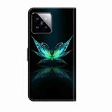 Peňaženkové 3D puzdro na Xiaomi 14 Pro - Reflection Butterfly