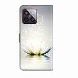 Peňaženkové 3D puzdro na Xiaomi 14 Pro - Light Lotus