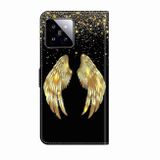 Peňaženkové 3D puzdro na Xiaomi 14 Pro - Golden Wings