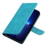 Peňaženkové kožené puzdro Calf na OPPO Reno10 5G/10 Pro 5G - Modrá