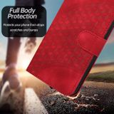 Kožený kryt Embossed na Samsung Galaxy Z Flip4 - Červená