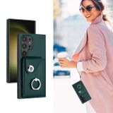 Ring Holder kryt Card Bag na Samsung Galaxy S24 Ultra 5G - Zelená