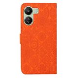 Peňaženkové kožené puzdro Ethnic na Xiaomi Redmi 13C - Oranžová