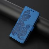 Peňaženkové kožené puzdro Datura na Xiaomi 14 - Modrá