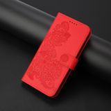 Peňaženkové kožené puzdro Datura na Xiaomi 14 - Červená