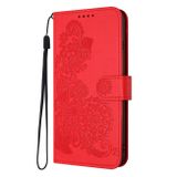 Peňaženkové kožené puzdro Datura na Xiaomi 14 Pro - Červená