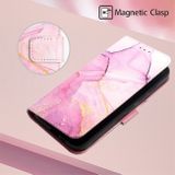 Peňaženkové kožené puzdro Marble Pattern na Samsung Galaxy S24 5G - Pink Purple Gold