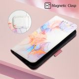 Peňaženkové kožené puzdro Marble Pattern na Galaxy A55 5G - Galaxy Biela