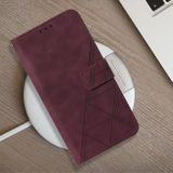 Peňaženkové kožené puzdro Crossbody 3D Embossed na Galaxy A55 5G - Modrá