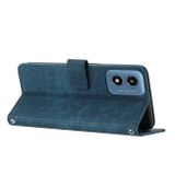 Peňaženkové kožené puzdro Stripe na Motorola Moto G04/ G24 - Modrá