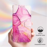 Peňaženkové kožené puzdro Marble na OPPO Reno11 F 5G - Ružová/Zlatá