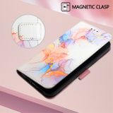 Peňaženkové kožené puzdro Marble na OPPO Reno11 F 5G - Vesmírna biela