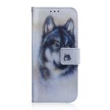 Peňaženkové kožené puzdro na Samsung Galaxy Note 20 Ultra - White Wolf