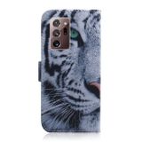 Peňaženkové kožené puzdro na Samsung Galaxy Note 20 Ultra - Tiger