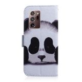 Peňaženkové kožené puzdro na Samsung Galaxy Note 20 Ultra - Panda