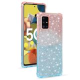 Gumený Glitter kryt na Samsung Galaxy A51 5G - Ružovomodrá