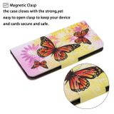 Peňaženkové kožené puzdro DRAWING na Samsung Galaxy Note 20 Ultra - Chrysanthemum Butterfly