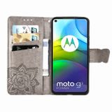 Peňaženkové kožené puzdro na Motorola Moto G9 Power - Sivá