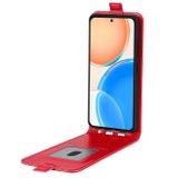 Peňaženkové kožené puzdro VERTICAL na Honor X8 4G – Červená