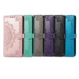 Peňaženkové kožené puzdro MANDALA na Honor X8 4G – Ružovozlatá