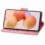 Peňaženkové kožené puzdro BUTTERFLY na Xiaomi 12 Lite – Ružová