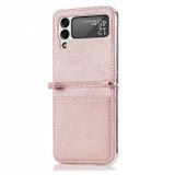 Kožený kryt Litchi na Samsung Galaxy Z Flip4 - Ružová