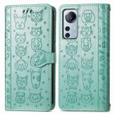 Peňaženkové kožené puzdro CAT AND DOG na Xiaomi 12 Lite – Zelená