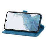 Peňaženkové kožené puzdro ZIPPER na Samsung Galaxy S23 Plus 5G – Modrá