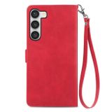 Peňaženkové kožené puzdro ZIPPER na Samsung Galaxy S23 Plus 5G – Červená