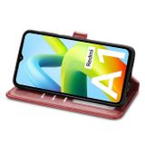 Peňaženkové kožené puzdro BUCKLE na Xiaomi Redmi A1 – Červená