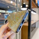 Gumený Glitter kryt na Samsung Galaxy S23 Ultra 5G – Modrá
