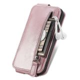 Peňaženkové kožené puzdro Zipper na Xiaomi Redmi 13C - Ružová