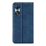 Peňaženkové kožené puzdro Retro-skin na Oppo A58 5G - Tmavo modrá