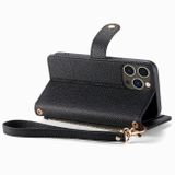 Multifunkčné peňaženkové puzdro na iPhone 15 Pro Max - Čierna