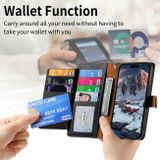 Multifunkčné peňaženkové puzdro na iPhone 15 Pro Max - Čierna