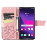 Peňaženkové kožené puzdro Butterfly Love na Samsung Galaxy S24 Ultra 5G - Ružové zlato